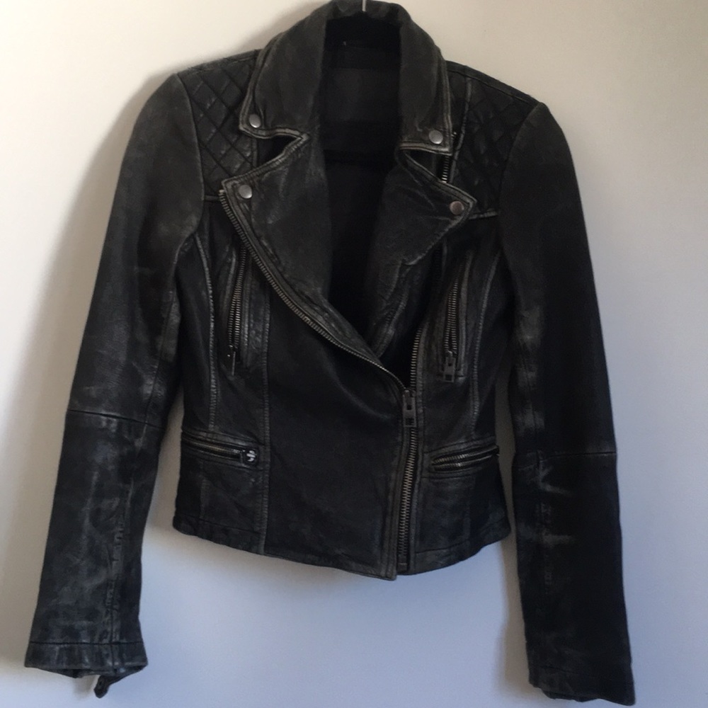 AllSaints Cargo Leather Jacket